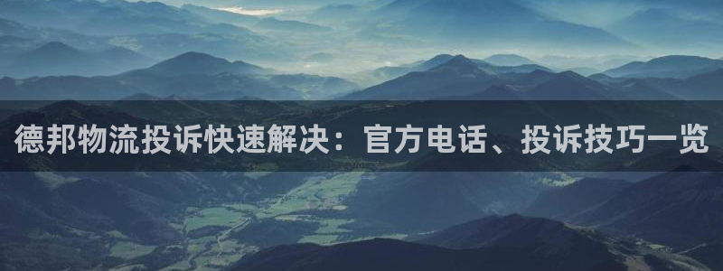 28圈官网下载链接是什么：德邦物流投