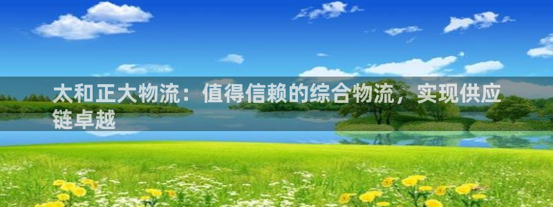 28圈圈：太和正大物流：值得信赖的综