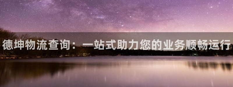 28圈下载不了:德坤物流查询:一站式